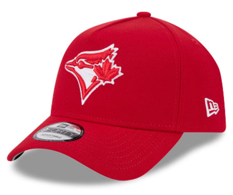 New Era MLB Toronto Blue Jays 9FORTY A-Frame Adjustable Hat - Red