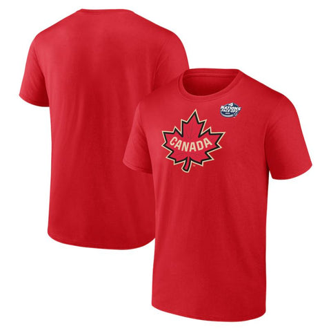 Fanatics Men's 2025 Canada 4 Nations Face-Off Primary Logo T-Shirt - Red