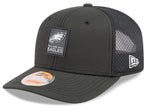 New Era NFL Philadelphia Eagles 2025 Sideline 9SEVENTY Trucker Adjustable Hat - Black