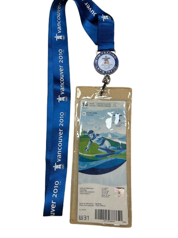Vancouver 2010 Olympics Alpine Skiing Spectator Pass & Lanyard (GA Standing)