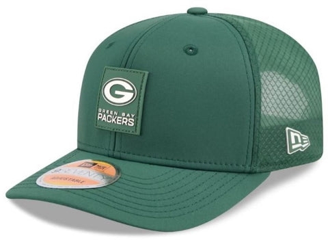 New Era NFL Green Bay Packers 2025 Sideline 9SEVENTY Trucker Adjustable Hat - Green