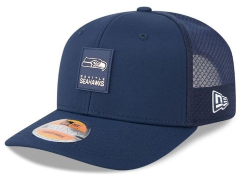 New Era NFL Seattle Seahawks 2025 Sideline 9SEVENTY Trucker Adjustable Hat - Navy