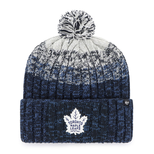 '47 NHL Toronto Maple Leafs Cascade Cuff Pom Knit - Navy/White
