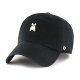 '47 French Bulldog Base Runner Icon Adjustable Clean Up Hat - Black