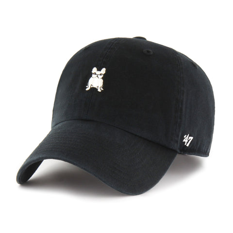 '47 French Bulldog Base Runner Icon Adjustable Clean Up Hat - Black