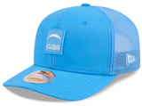 New Era NFL Los Angeles Chargers 2025 Sideline 9SEVENTY Trucker Adjustable Hat - Light Blue