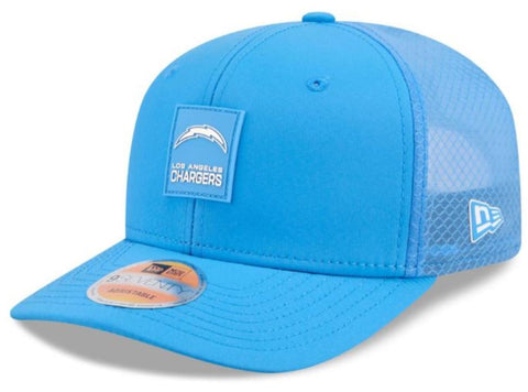 New Era NFL Los Angeles Chargers 2025 Sideline 9SEVENTY Trucker Adjustable Hat - Light Blue