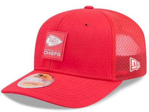 New Era NFL Kansas City Chiefs 2025 Sideline 9SEVENTY Trucker Adjustable Hat - Red
