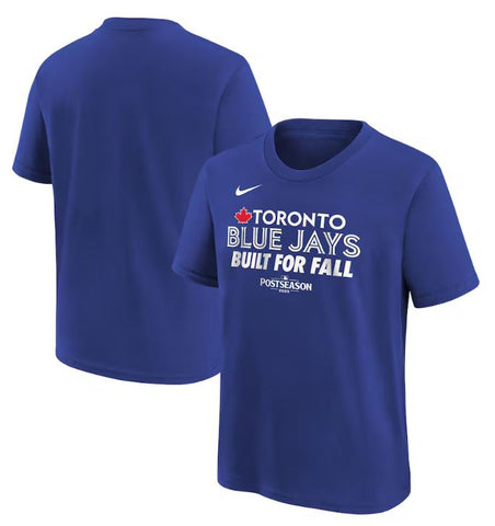 Nike Youth Toronto Blue Jays 2025 Postseason Built for Fall T-Shirt - Royal Blue