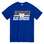 '47 Men's CFL Winnipeg Blue Bombers Run Thru Tee - Blue