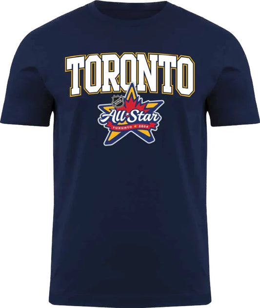 Bulletin Men's NHL 2024 Toronto All Star Game Back to Basics Logo Tee - Navy