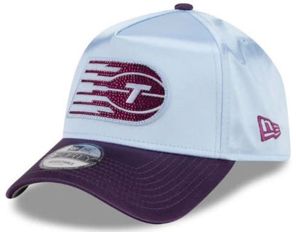 New Era 9FORTY A-Frame WNBA Toronto Tempo 2026 Draft Satin Adjustable Snapback - White/Purple