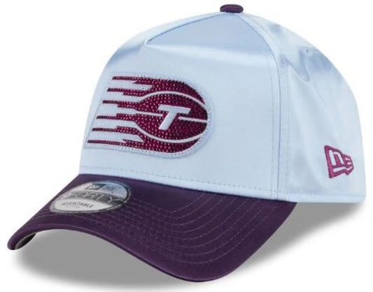 New Era 9FORTY A-Frame WNBA Toronto Tempo 2026 Draft Satin Adjustable Snapback - White/Purple