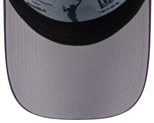 New Era 9FORTY A-Frame WNBA Toronto Tempo 2026 Draft Satin Adjustable Snapback - White/Purple