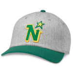 American Needle NHL Minnesota North Stars Archive Legend Cap- Grey/ Green