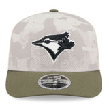 New Era 9SEVENTY Trucker MLB Toronto Blue Jays 2025 Armed Forces Day Mesh Back Adjustable Snapback Hat - Beige/Olive Green