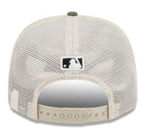 New Era 9SEVENTY Trucker MLB Toronto Blue Jays 2025 Armed Forces Day Mesh Back Adjustable Snapback Hat - Beige/Olive Green