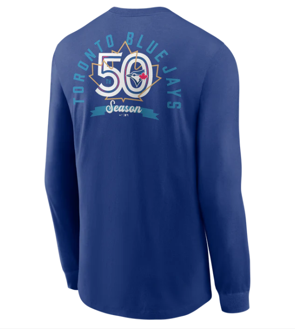 Nike MLB Toronto Blue Jays 50th Season Anniversary Long Sleeve Shirt T - Powder Blue