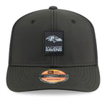 New Era NFL Baltimore Ravens 2025 Sideline 9SEVENTY Trucker Adjustable Hat - Black