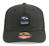 New Era NFL Baltimore Ravens 2025 Sideline 9SEVENTY Trucker Adjustable Hat - Black
