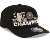 New Era Inter Miami CF 2025 MLS Champions Locker Room 9SEVENTY Stretch Snap Snapback Hat - Black