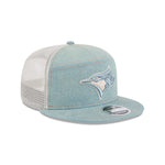 New Era NHL Toronto Maple Leafs Denim Split Panel 9FIFTY Adjustable Hat - Blue