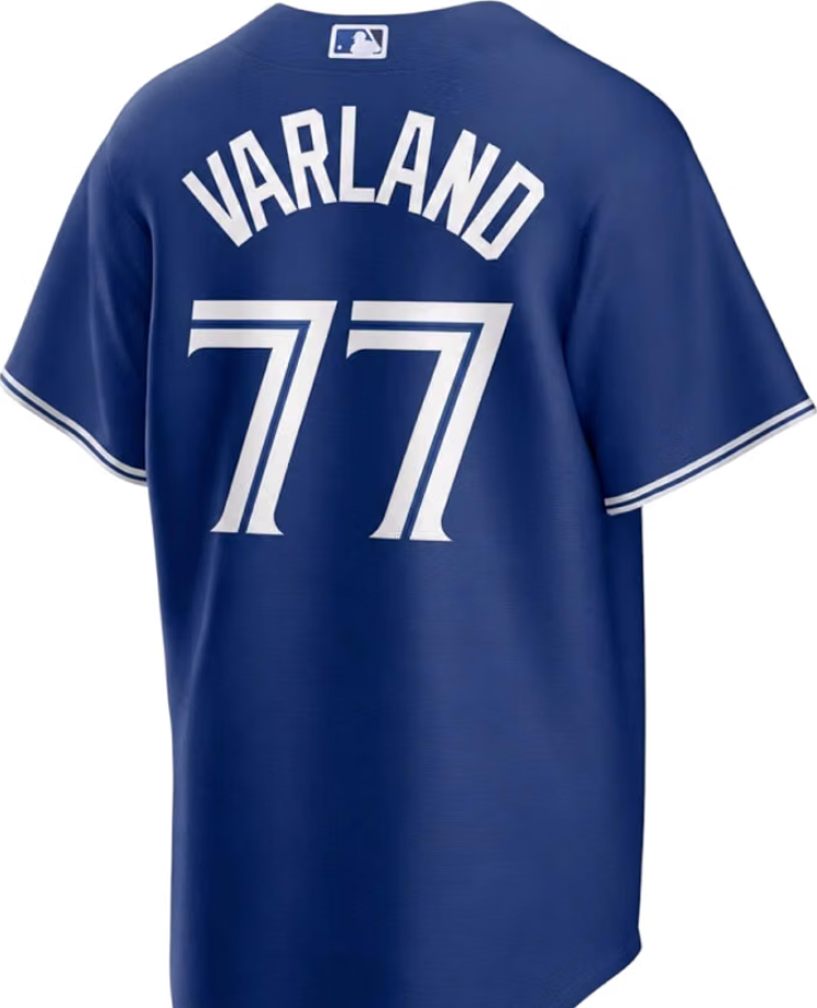 Nike Mens MLB Toronto Blue Jays Louis Varland #77  Replica Jersey - Royal Blue