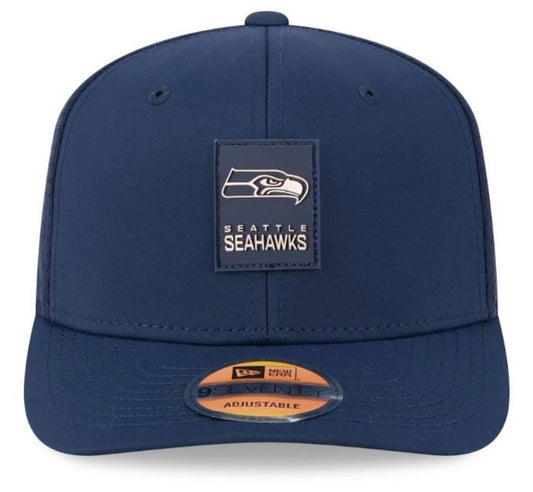 New Era NFL Seattle Seahawks 2025 Sideline 9SEVENTY Trucker Adjustable Hat - Navy