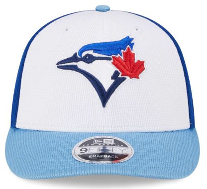 Men's New Era MLB Toronto Blue Jays White/Powder Blue 2024 Spring Training Low Profile 9FIFTY Snapback Hat