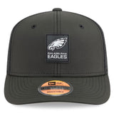 New Era NFL Philadelphia Eagles 2025 Sideline 9SEVENTY Trucker Adjustable Hat - Black
