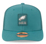 New Era NFL Philadelphia Eagles 2025 Sideline 9SEVENTY Trucker Adjustable Hat - Green