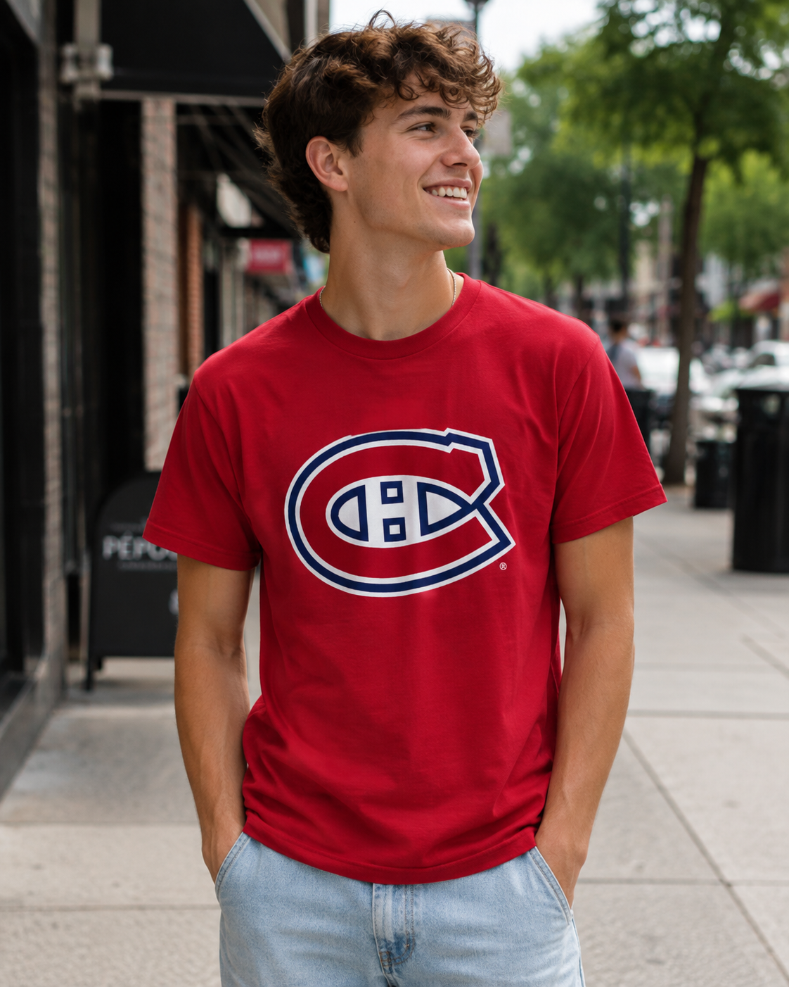 '47 NHL Montreal Canadiens Youth Fan Tee - Red