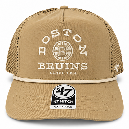 '47 brand boston bruins ranchero mesh rope hitch adjustable trucker hat