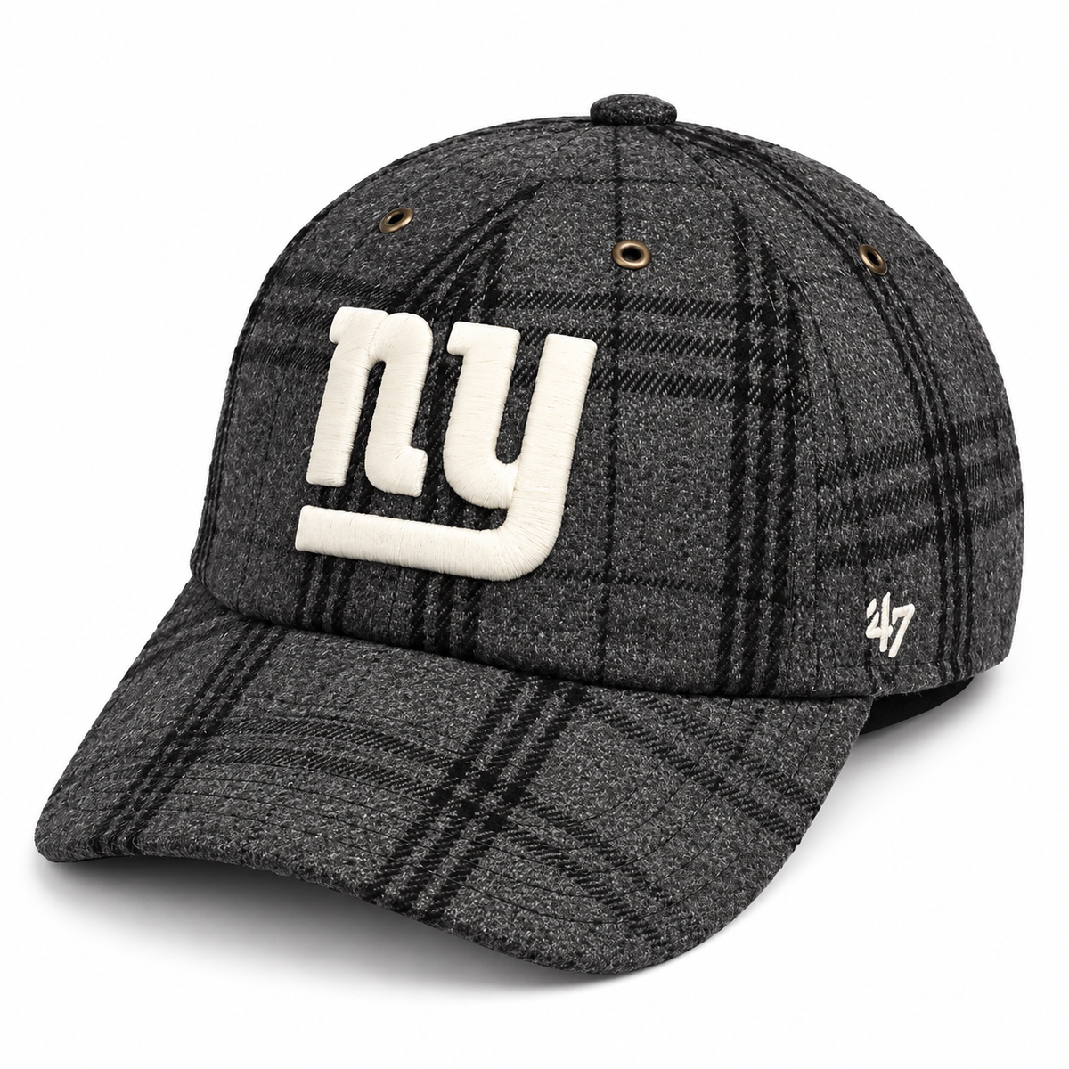 '47 new york giants windowpane plaid clean up adjustable hat