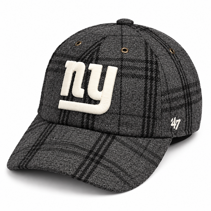 '47 new york giants windowpane plaid clean up adjustable hat