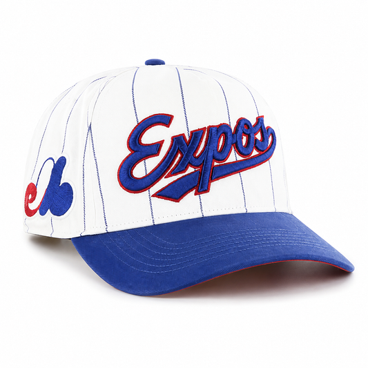 '47 MLB Montreal Expos Double Header Pinstripe Hitch Hat | Adjustable-White