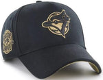 ‘47 Toronto Blue Jays Sure Shot MVP Hitch 1992-93 World Series Side Patch Snapback - Black and Gold