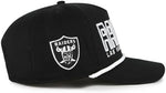 '47 NFL Las Vegas Raiders Byline Cord Hitch Adjustable Snapback Hat - Black