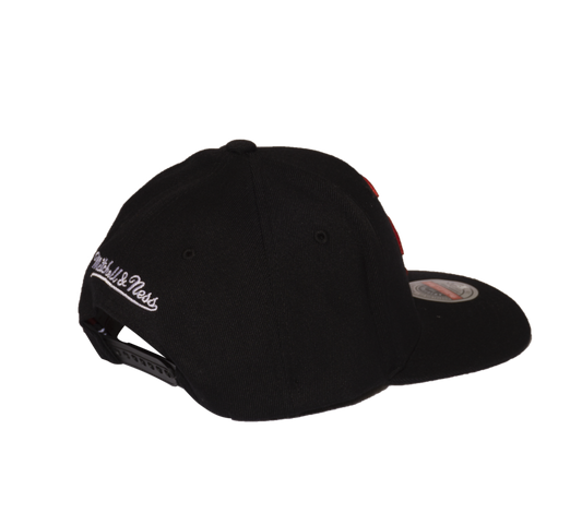 Men's Classic Red Mitchell & Ness Toronto Raptors Snapback Hat - Black