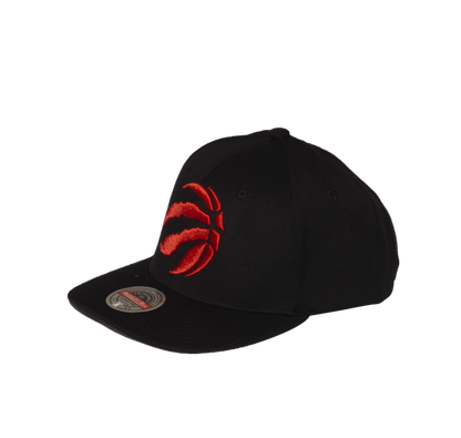 Men's Classic Red Mitchell & Ness Toronto Raptors Snapback Hat - Black