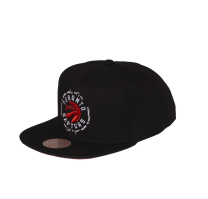 Men's Mitchell & Ness Black Toronto Raptors Embroidery Glitch Snapback Hat
