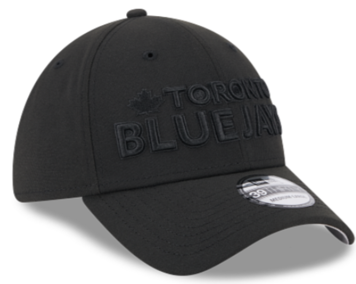 New Era MLB Toronto Blue Jays 2024 City Connect Alternate 39THIRTY Stretch Fit Hat - Black on Black