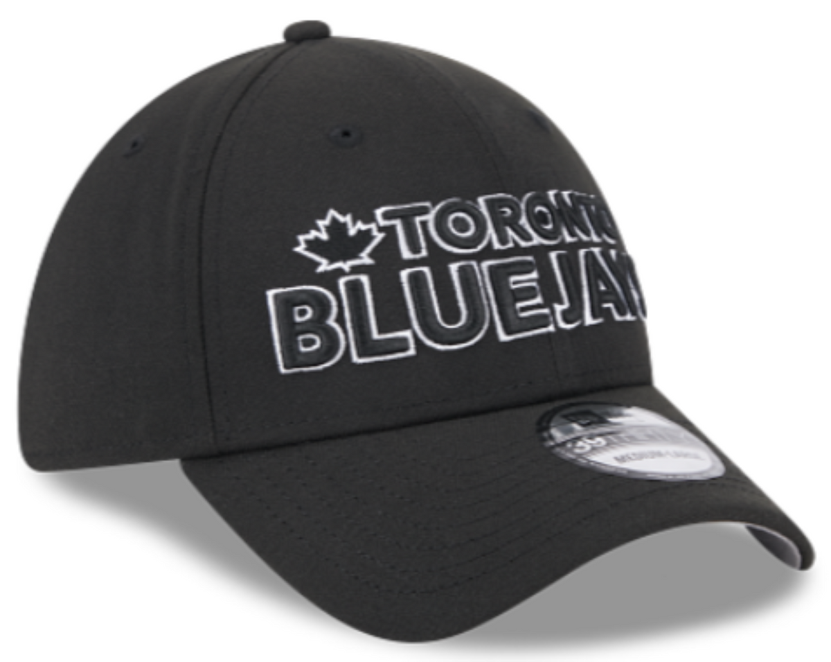 New Era MLB Toronto Blue Jays 2024 City Connect Alternate 39THIRTY Stretch Fit Hat - Black/White