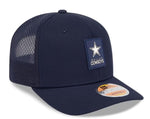 New Era NFL Dallas Cowboys 2025 Sideline 9SEVENTY Trucker Adjustable Hat - Navy