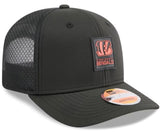 New Era NFL Cincinnati Bengals 2025 Sideline 9SEVENTY Trucker Adjustable Hat - Black