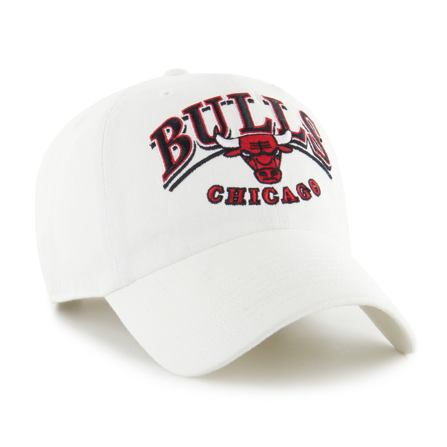 '47 NBA Chicago Bulls Stark Clean Up Adjustable Hat - White