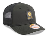 New Era NFL Pittsburgh Steelers 2025 Sideline 9SEVENTY Trucker Adjustable Hat - Black