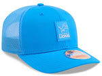New Era NFL Detroit Lions 2025 Sideline 9SEVENTY Trucker Adjustable Hat - Light Blue