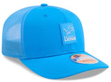 New Era NFL Detroit Lions 2025 Sideline 9SEVENTY Trucker Adjustable Hat - Light Blue