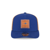New Era MLB Toronto Blue Jays Debossed Logo 9SEVENTY Stretch-Snap Hat - Blue/Brown